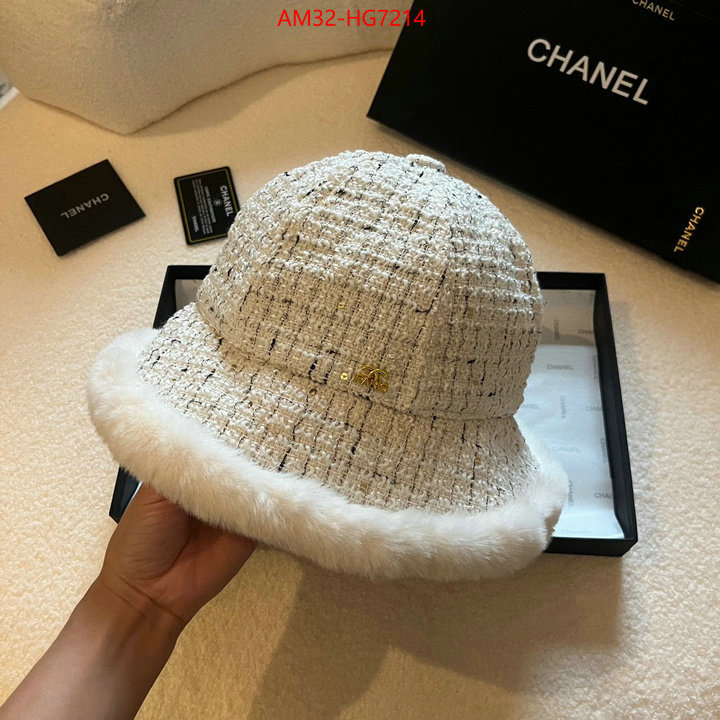 Cap (Hat)-Chanel where could you find a great quality designer ID: HG7214 $: 32USD