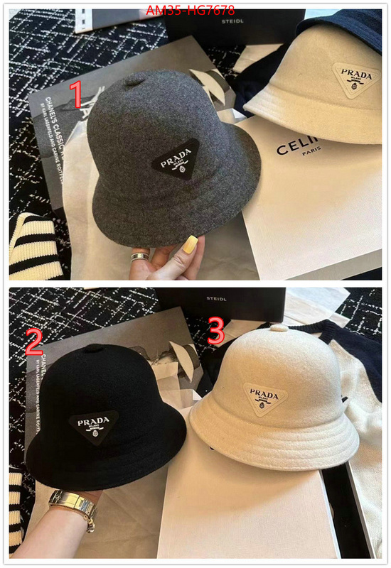 Cap (Hat)-Prada quality aaaaa replica ID: HG7678 $: 35USD