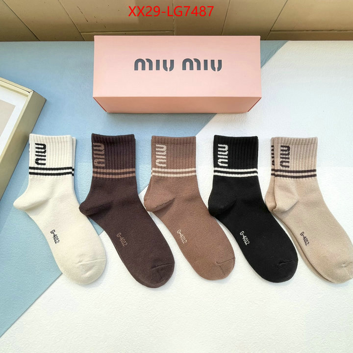 Sock-Miu Miu copy ID: LG7487 $: 29USD