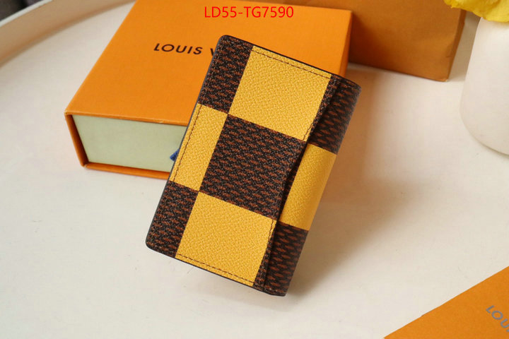 LV Bags(TOP)-Wallet aaaaa+ quality replica ID: TG7590 $: 55USD,