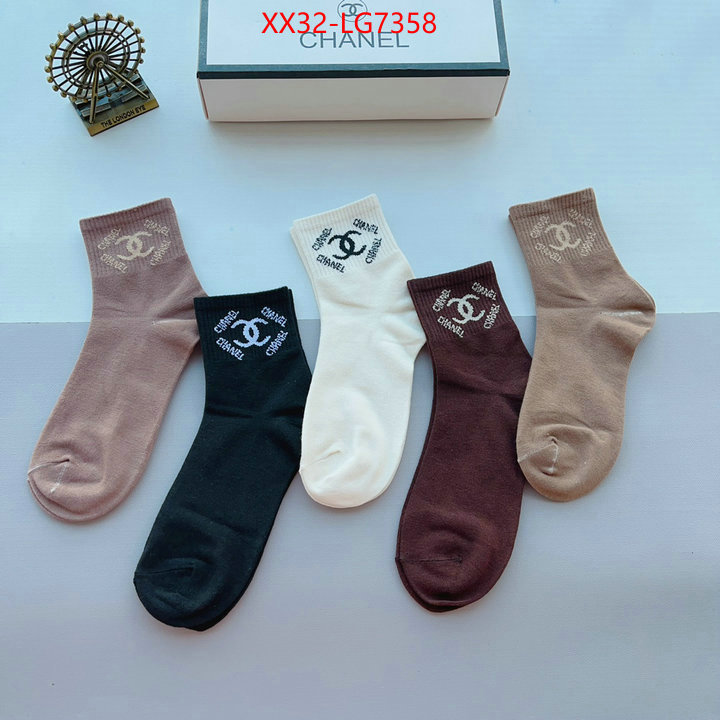 Sock-Chanel wholesale designer shop ID: LG7358 $: 32USD