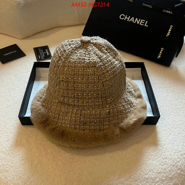 Cap (Hat)-Chanel where could you find a great quality designer ID: HG7214 $: 32USD