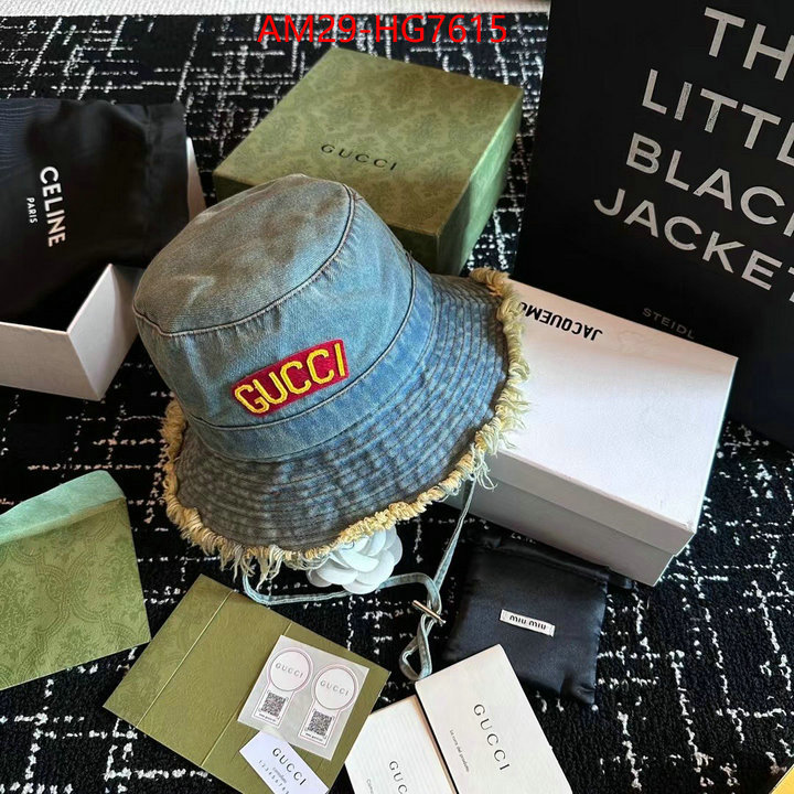 Cap(Hat)-Gucci high quality happy copy ID: HG7615 $: 29USD