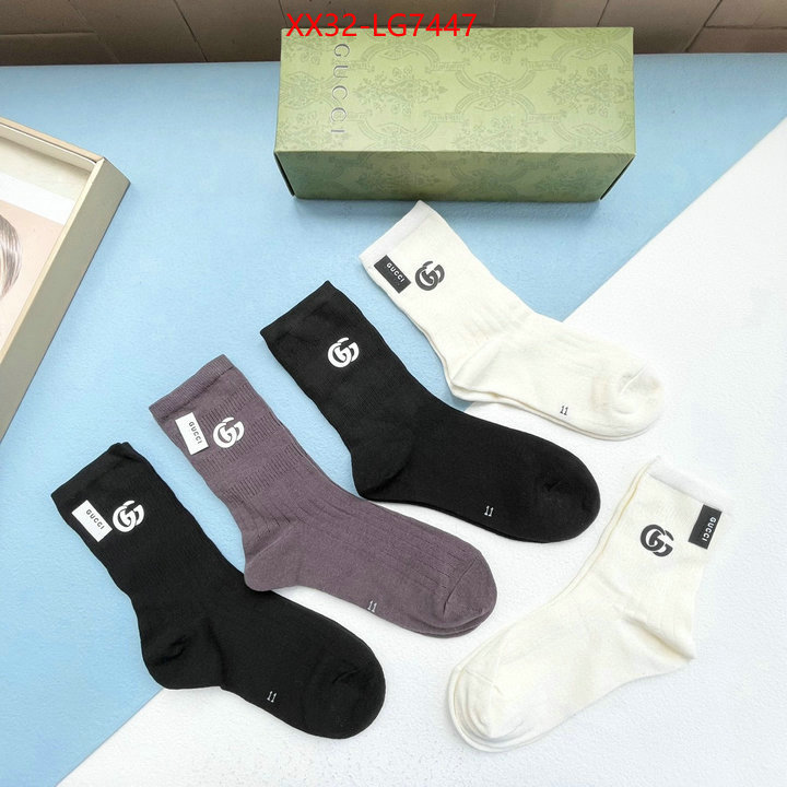 Sock-Gucci where to buy high quality ID: LG7447 $: 32USD