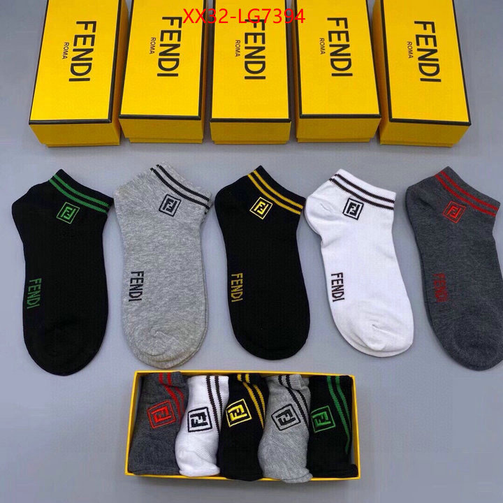 Sock-Fendi aaaaa replica designer ID: LG7394 $: 32USD