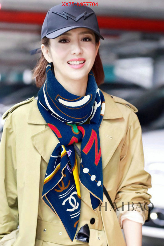 Scarf-Chanel fake designer ID: MG7704 $: 75USD