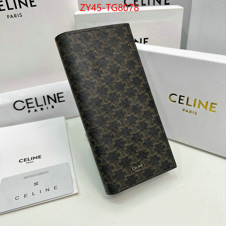 CELINE Bags(4A)-Wallet 2023 replica wholesale cheap sales online ID: TG8078 $: 45USD