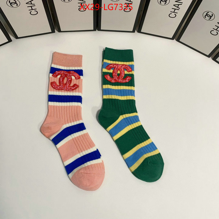 Sock-Chanel designer fake ID: LG7335 $: 29USD