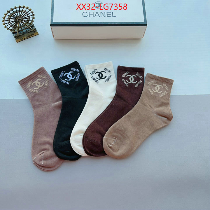 Sock-Chanel wholesale designer shop ID: LG7358 $: 32USD