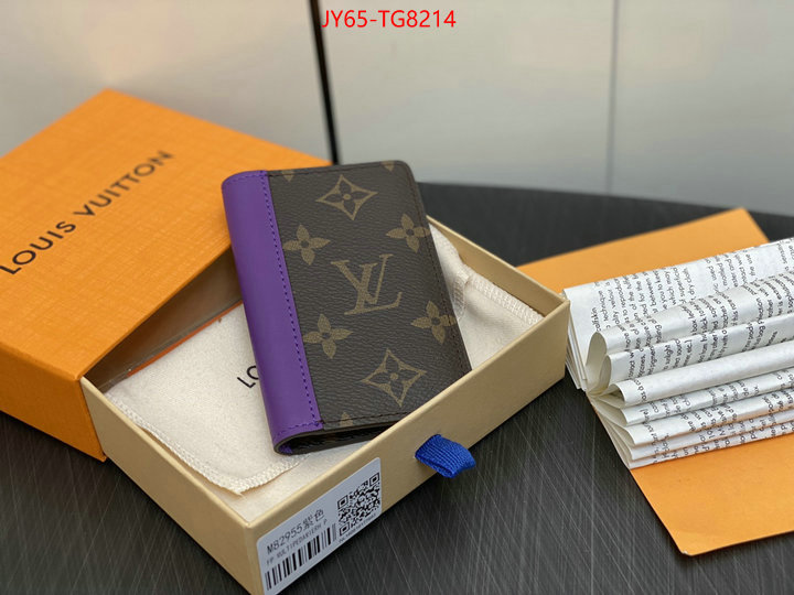 LV Bags(TOP)-Wallet shop designer ID: TG8214 $: 65USD