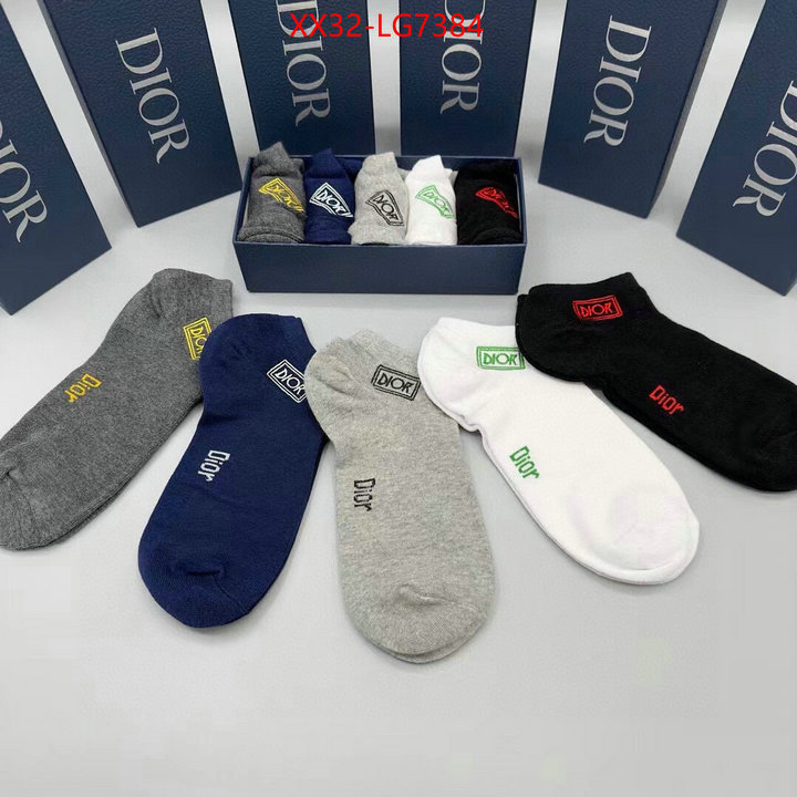 Sock-Dior designer fake ID: LG7384 $: 32USD