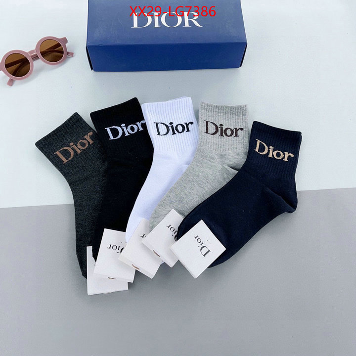 Sock-Dior designer wholesale replica ID: LG7386 $: 29USD