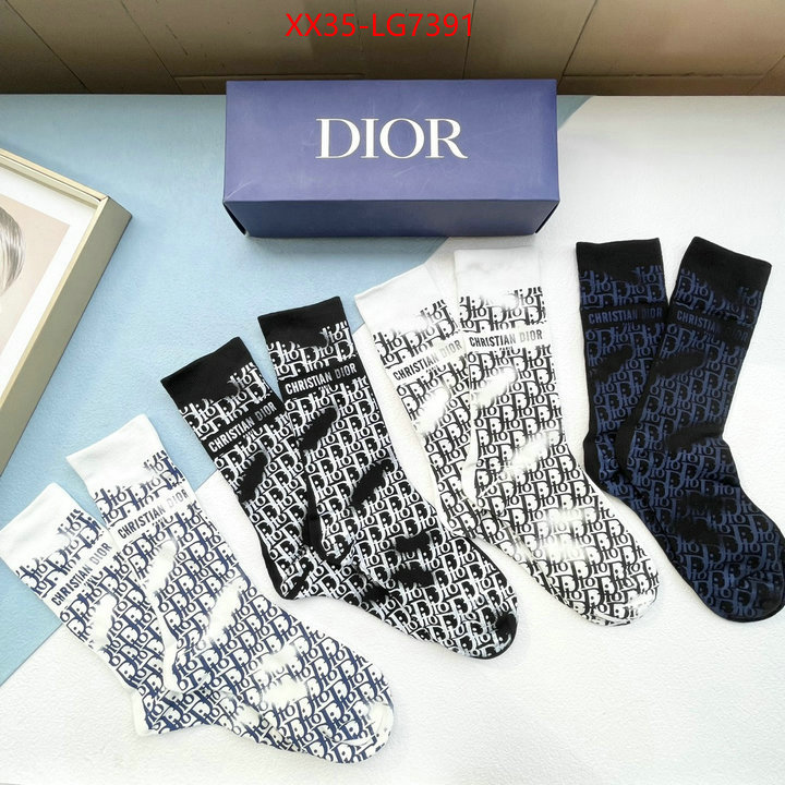 Sock-Dior luxury fake ID: LG7391 $: 35USD