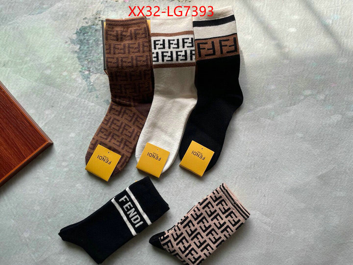 Sock-Fendi mirror quality ID: LG7393 $: 32USD