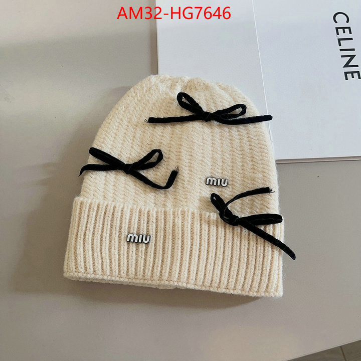 Cap(Hat)-Miu Miu shop the best high authentic quality replica ID: HG7646 $: 32USD