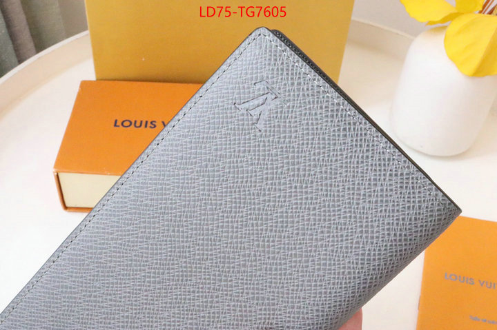 LV Bags(TOP)-Wallet best quality replica ID: TG7605 $: 75USD,