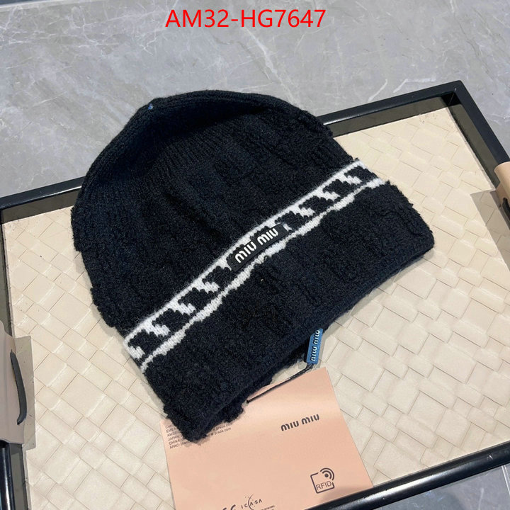 Cap(Hat)-Miu Miu the highest quality fake ID: HG7647 $: 32USD