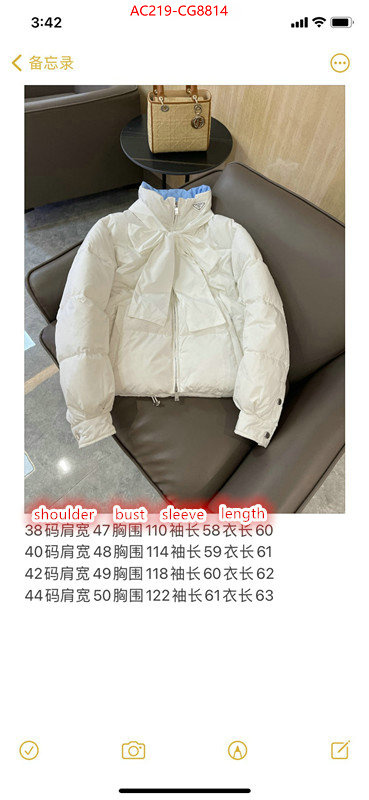 Down jacket Women-Prada where to find best ID: CG8814 $: 219USD