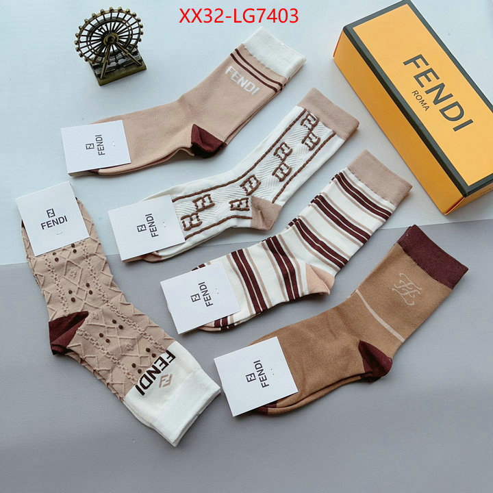 Sock-Fendi 2023 perfect replica designer ID: LG7403 $: 32USD