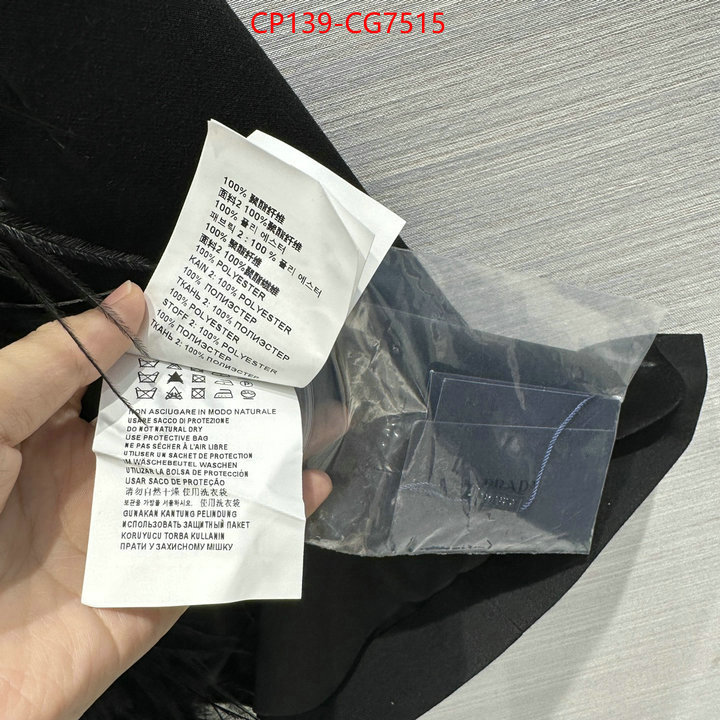 Clothing-Prada best quality fake ID: CG7515 $: 139USD