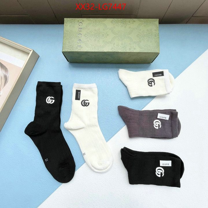 Sock-Gucci where to buy high quality ID: LG7447 $: 32USD