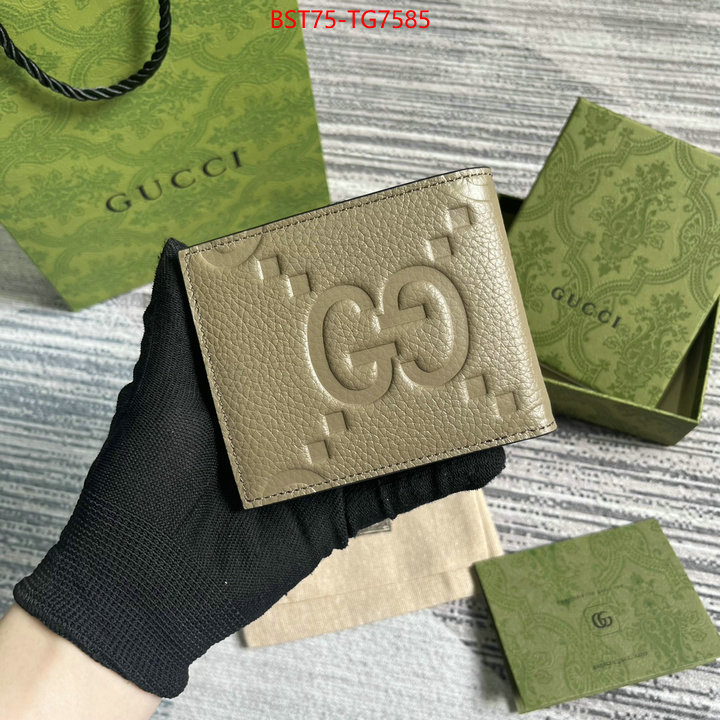 Gucci Bags(TOP)-Wallet- cheap wholesale ID: TG7585 $: 75USD,