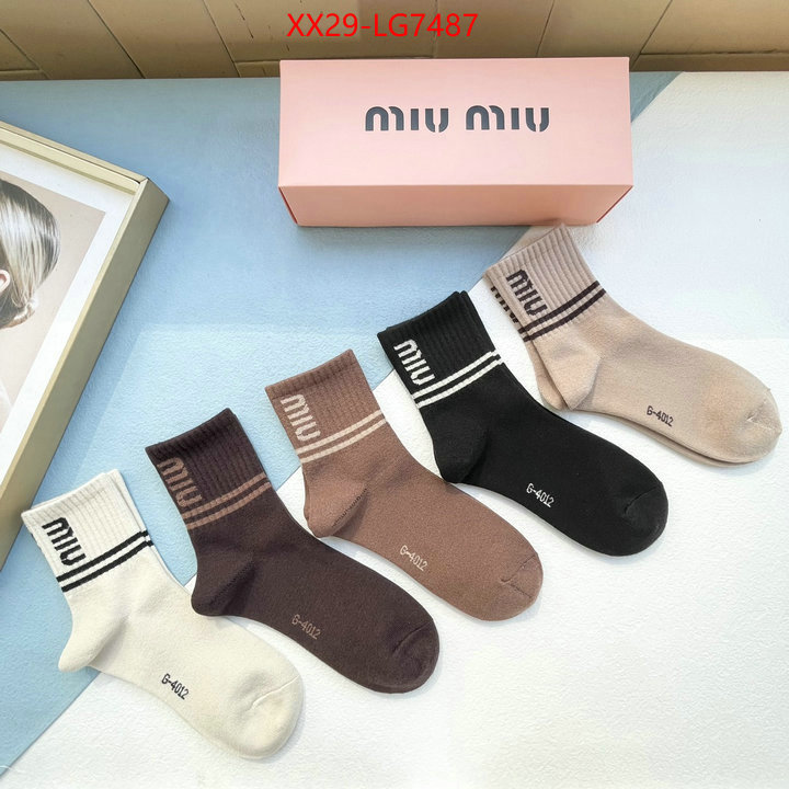 Sock-Miu Miu copy ID: LG7487 $: 29USD