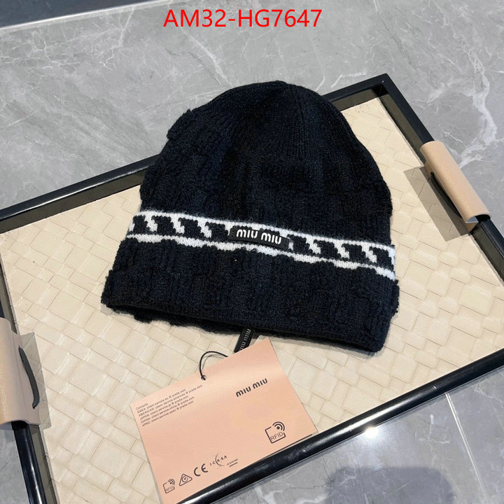 Cap(Hat)-Miu Miu the highest quality fake ID: HG7647 $: 32USD