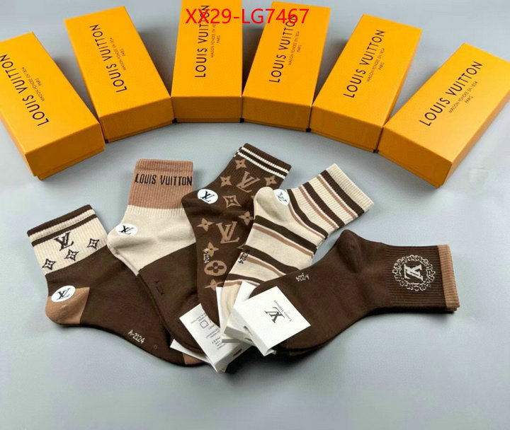 Sock-LV perfect quality designer replica ID: LG7467 $: 29USD