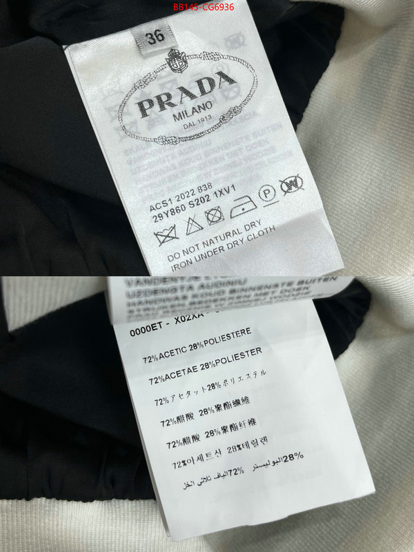 Clothing-Prada hot sale ID: CG6936 $: 145USD