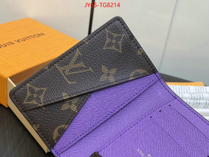 LV Bags(TOP)-Wallet shop designer ID: TG8214 $: 65USD