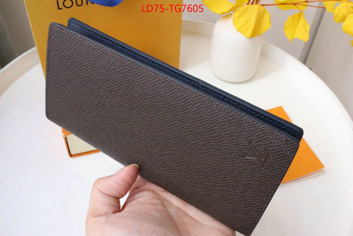 LV Bags(TOP)-Wallet best quality replica ID: TG7605 $: 75USD,