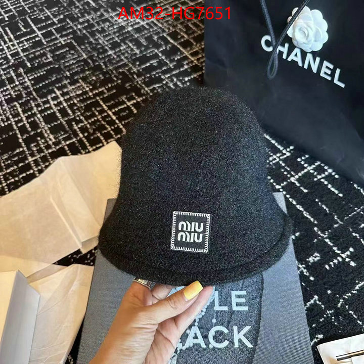 Cap(Hat)-Miu Miu designer high replica ID: HG7651 $: 32USD