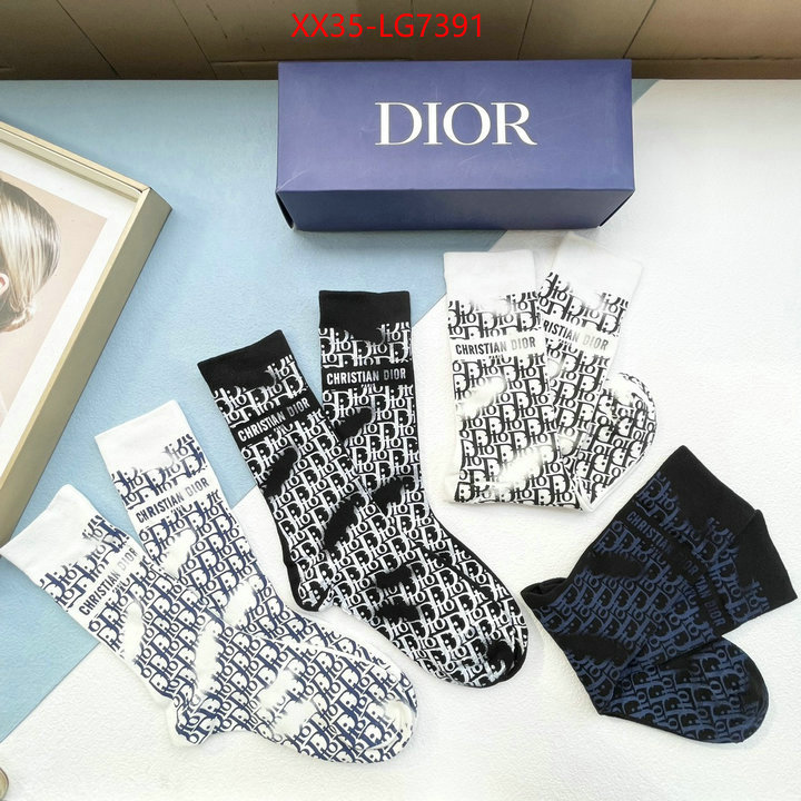 Sock-Dior luxury fake ID: LG7391 $: 35USD