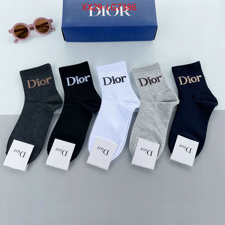 Sock-Dior designer wholesale replica ID: LG7386 $: 29USD