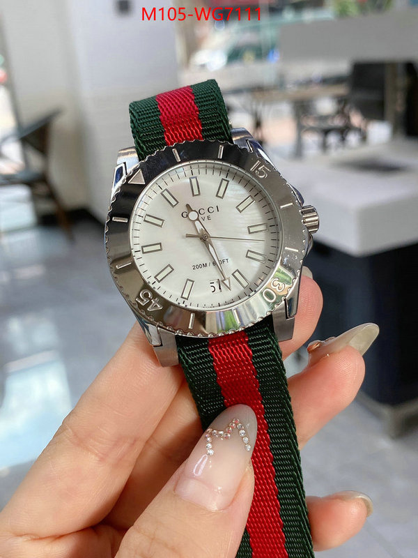 Watch(4A)-Gucci cheap replica designer ID: WG7111 $: 105USD