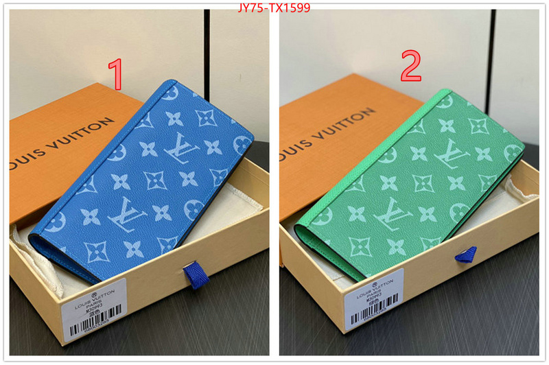 LV Bags(TOP)-Wallet 2023 aaaaa replica 1st copy ID: TX1599 $: 75USD