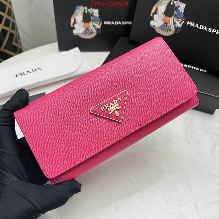 Prada Bags (4A)-Wallet highest quality replica ID: TX2599 $: 55USD,