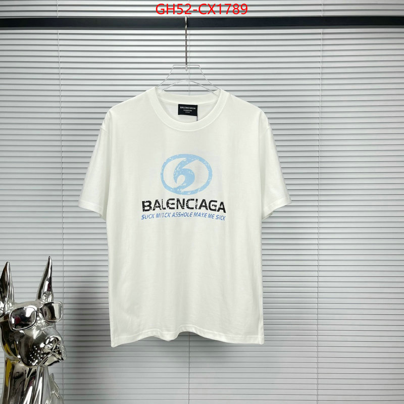 Clothing-Balenciaga designer 7 star replica ID: CX1789 $: 52USD