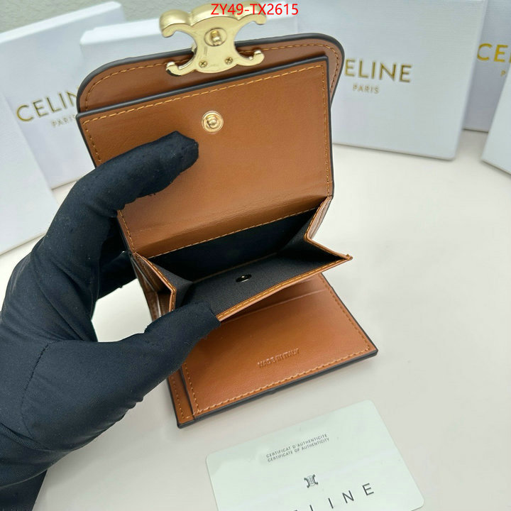 CELINE Bags(4A)-Wallet best fake ID: TX2615 $: 49USD,