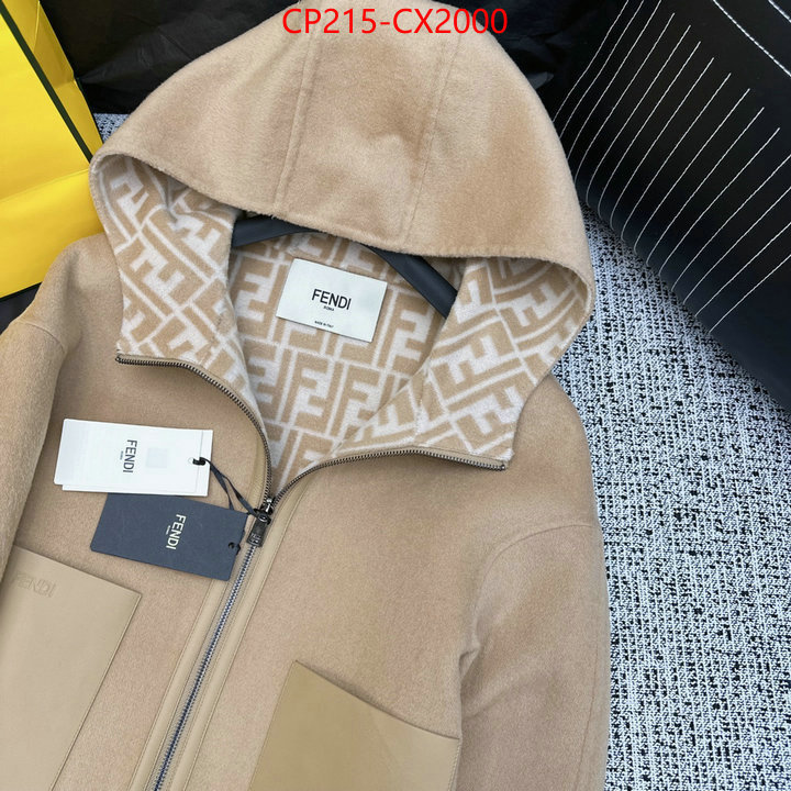 Clothing-Fendi 2023 luxury replicas ID: CX2000 $: 215USD