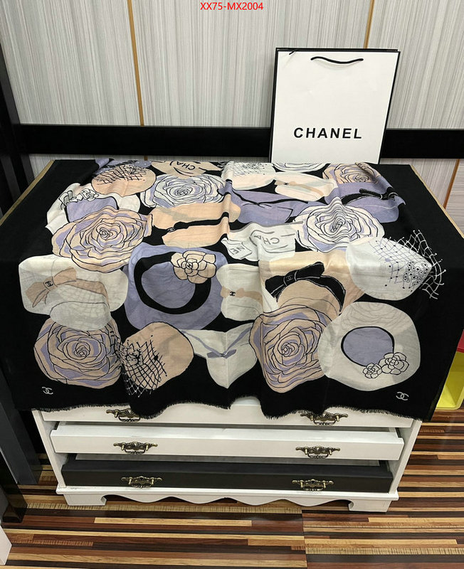 Scarf-Chanel where can i buy the best quality ID: MX2004 $: 75USD