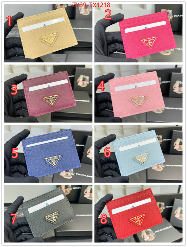 Prada Bags (4A)-Wallet high quality replica designer ID: TX1218 $: 39USD,