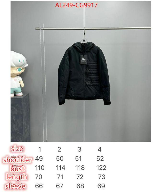 Down jacket Men-Moncler high quality designer ID: CG9917 $: 249USD