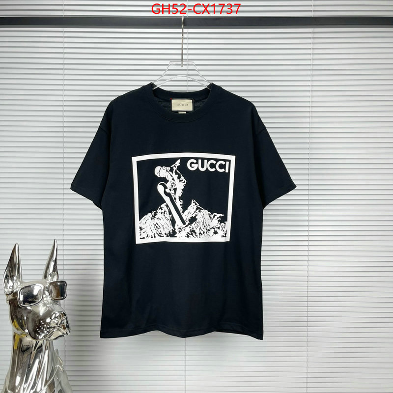 Clothing-Gucci how to buy replcia ID: CX1737 $: 52USD