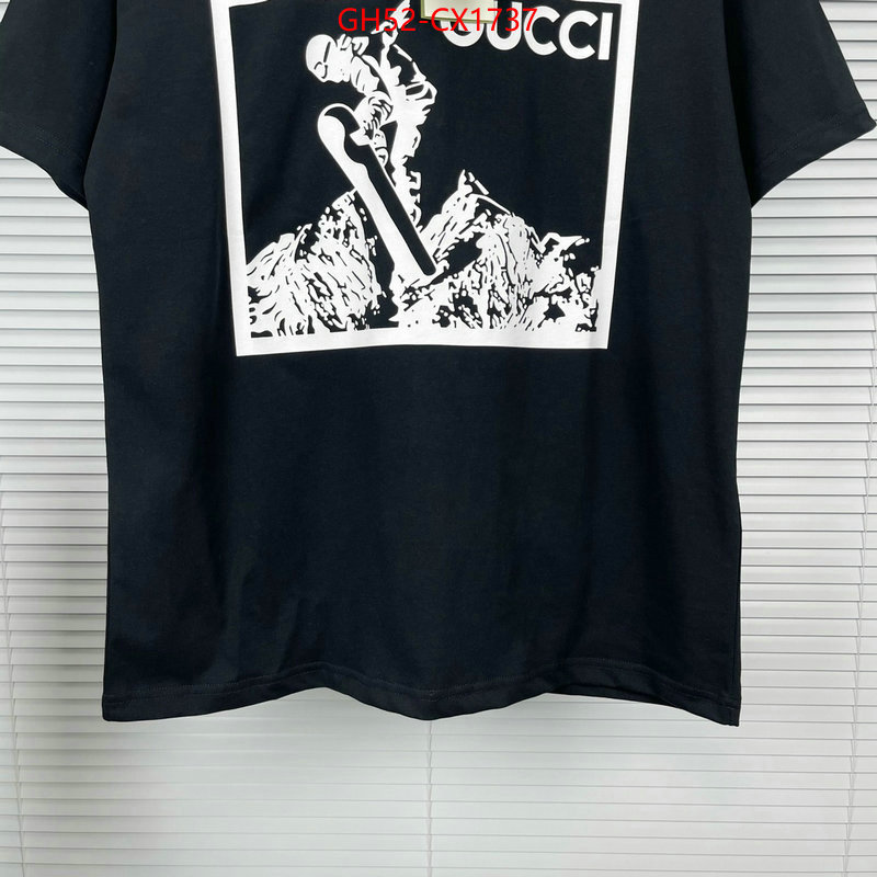 Clothing-Gucci how to buy replcia ID: CX1737 $: 52USD