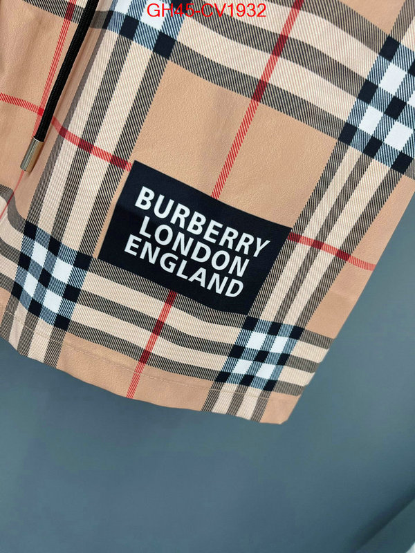 Clothing-Burberry wholesale replica shop ID: CV1932 $: 45USD