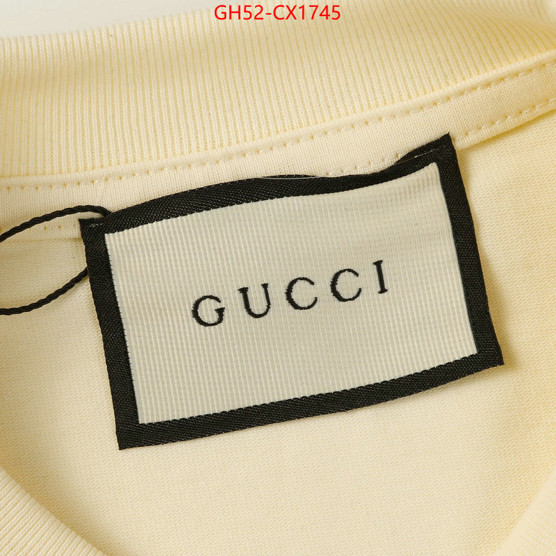 Clothing-Gucci high quality designer replica ID: CX1745 $: 52USD