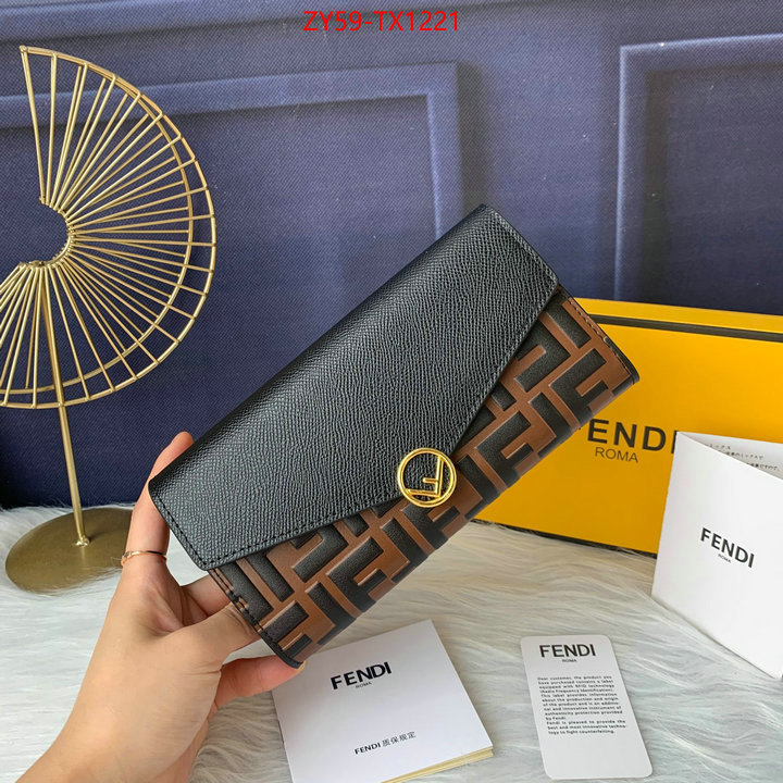 Fendi Bags(4A)-Wallet- 1:1 replica wholesale ID: TX1221 $: 59USD,