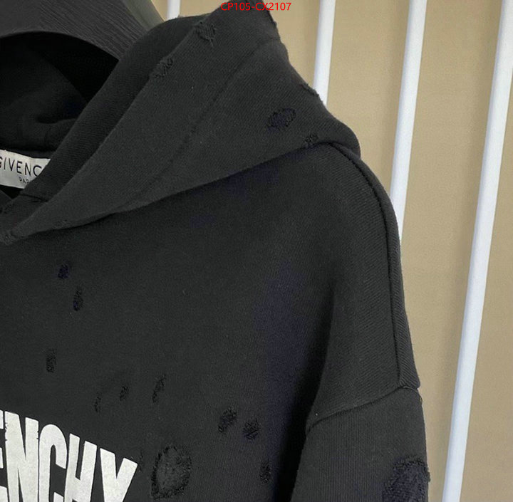 Clothing-Givenchy high quality replica ID: CX2107 $: 105USD